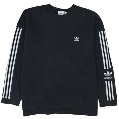 Adidas Mens Black XL Crew Neck Pullover Sweatshirt with Logo