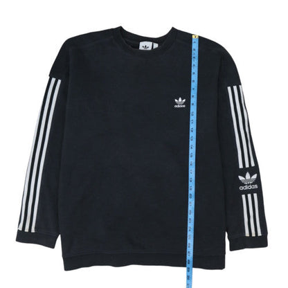 Adidas Mens Black XL Crew Neck Pullover Sweatshirt with Logo