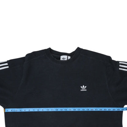Adidas Mens Black XL Crew Neck Pullover Sweatshirt with Logo