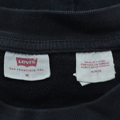 Levi's Men's Black Crew Neck Pullover Sweatshirt Size M Classic Cotton