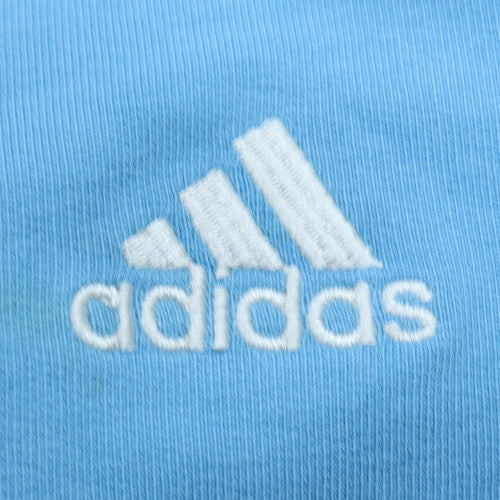 Adidas Women's Blue Full Zip Sweatshirt Size 12 Cotton Blend