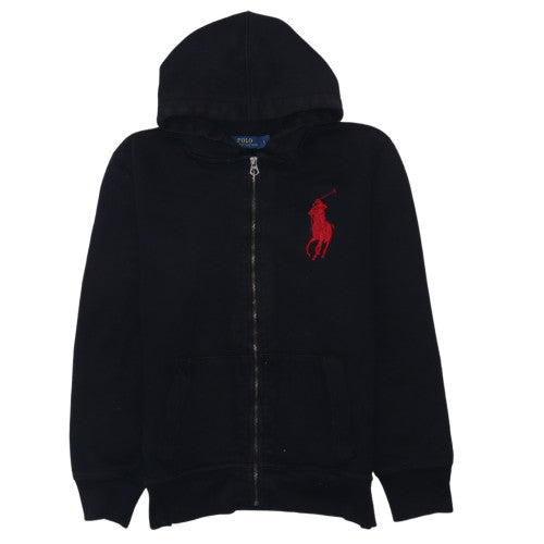 Mens UK Size L Ralph Lauren Black Full Zip Hoodie