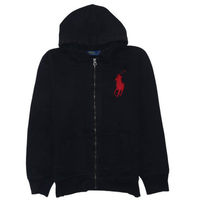 Mens UK Size L Ralph Lauren Black Full Zip Hoodie