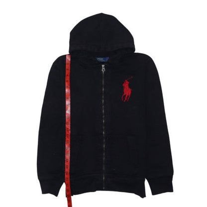 Mens UK Size L Ralph Lauren Black Full Zip Hoodie