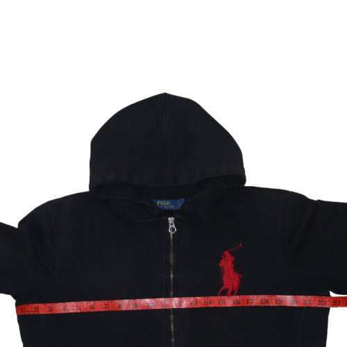 Mens UK Size L Ralph Lauren Black Full Zip Hoodie