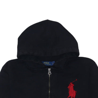 Mens UK Size L Ralph Lauren Black Full Zip Hoodie