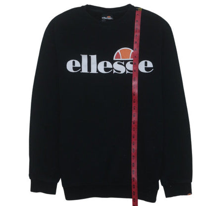 Ellesse Men's Black Regular Fit Logo Pullover Sweatshirt M