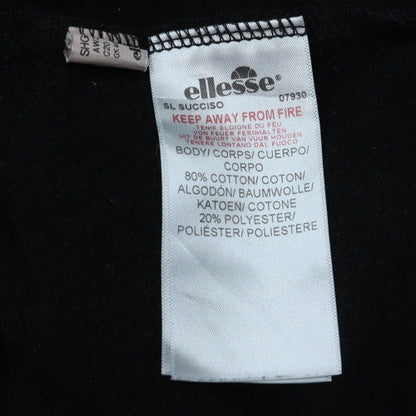 Ellesse Men's Black Regular Fit Logo Pullover Sweatshirt M