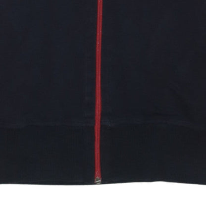Lacoste Women Pink & Navy Full Zip Sweatshirt Size L Cotton Blend
