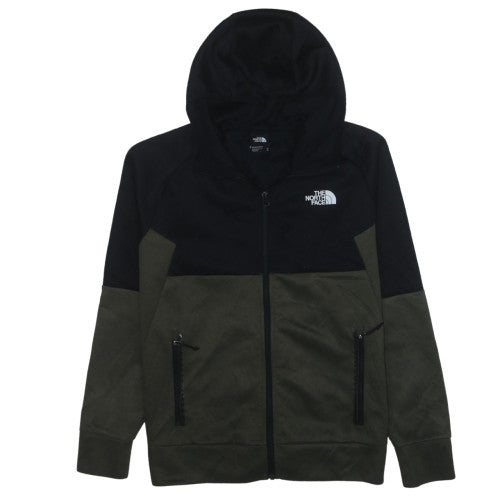 The North Face Mens Black Green Full Zip Hoodie M Outdoor Fleece