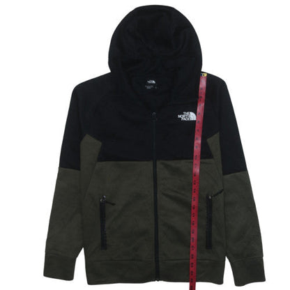 The North Face Mens Black Green Full Zip Hoodie M Outdoor Fleece