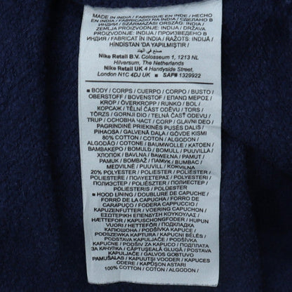 Nike Men's Blue Pullover Hoodie Fleece Regular Fit M