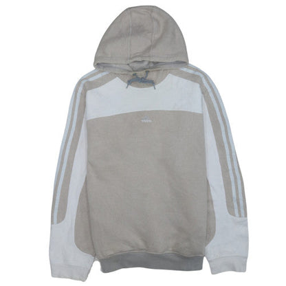 Adidas Men's Beige Pullover Hoodie L Logo Sports Fleece