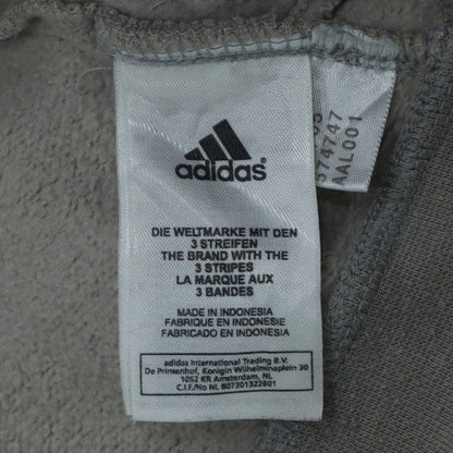Adidas Men's Beige Pullover Hoodie L Logo Sports Fleece
