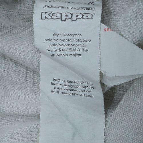 Kappa Men’s White 2XL Cotton Polo Shirt Embroidered Logo