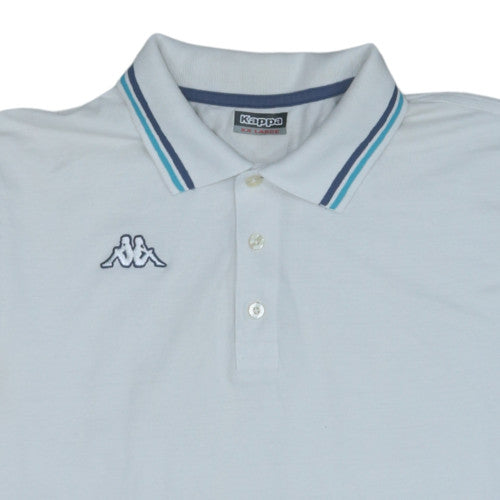 Kappa Men’s White 2XL Cotton Polo Shirt Embroidered Logo