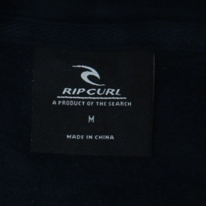 Rip Curl Men's Black Pullover Hoodie M Fleece Surf Logo Sweatshirt