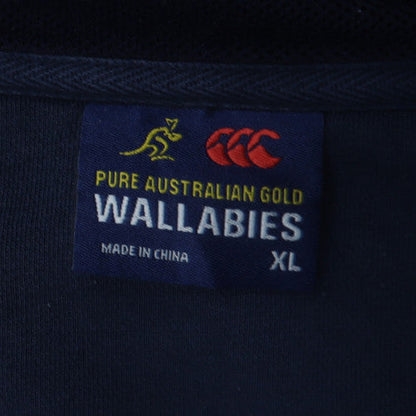 Canterbury Wallabies Men’s Blue XL Full Zip Hoodie Rugby Fleece