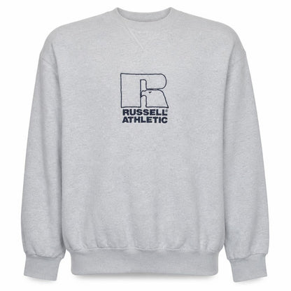 Russell Athletic Men’s Grey Cotton Logo Pullover Sweatshirt L