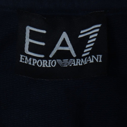 Emporio Armani EA7 Men's Blue Full Zip Collared Sweatshirt Size M