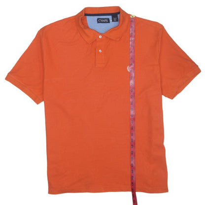 Chaps Men's Orange XL Cotton Short Sleeve Polo Shirt