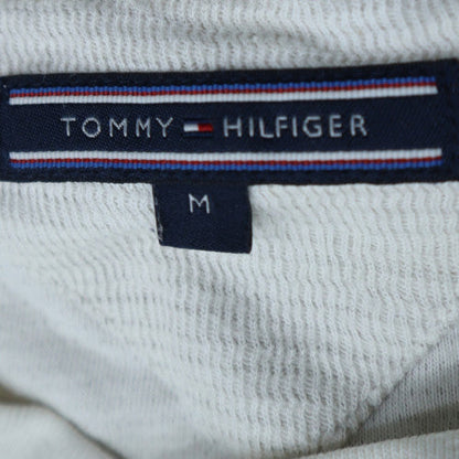 Tommy Hilfiger Men's White Henley Cotton Jumper M Long Sleeve