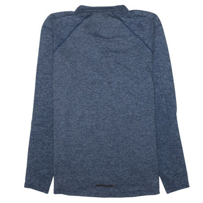 Nike Men's Blue Dri-Fit 1/4 Zip Long Sleeve Running Top M