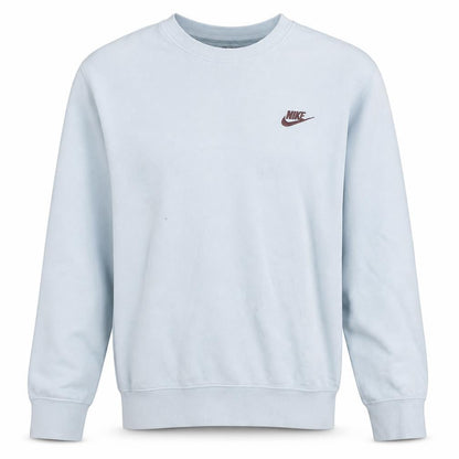 Nike Men's White Small Crew Neck Sweatshirt Cotton Blend Pullover