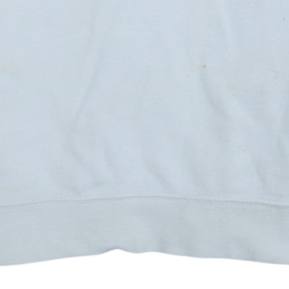Nike Men's White Small Crew Neck Sweatshirt Cotton Blend Pullover