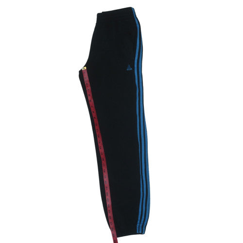 Adidas Boys Black Track Pants 13-14 Years Jogger Cuffed Bottoms Sportswear