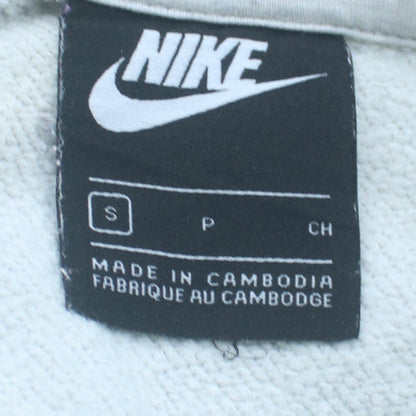 Nike Men's White Pullover Hoodie Small Fleece Logo Sportswear