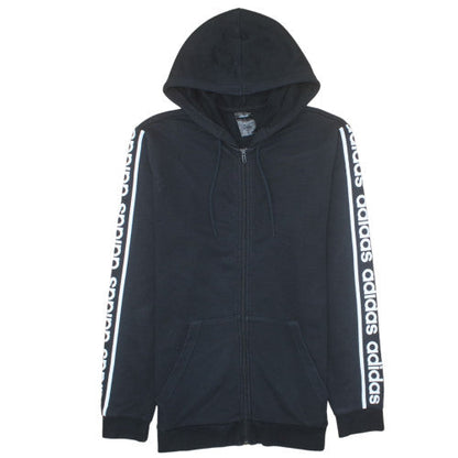 Adidas Men's Black Full Zip Hoodie Size L Sports Fleece