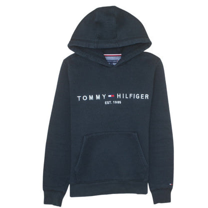 Tommy Hilfiger Men’s Black Pullover Hoodie S Regular Fit Fleece Logo