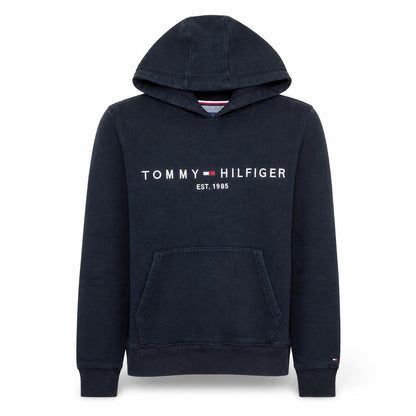 Tommy Hilfiger Men’s Black Pullover Hoodie S Regular Fit Fleece Logo
