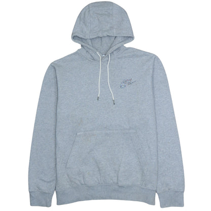 Nike Men's Grey Pullover Hoodie Medium Fleece Logo Sweatshirt