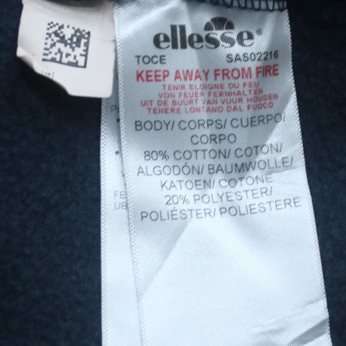 Ellesse Men's Blue Pullover Hoodie Size S Logo Fleece Sweatshirt