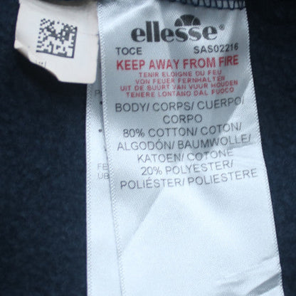 Ellesse Men's Blue Pullover Hoodie Size S Logo Fleece Sweatshirt