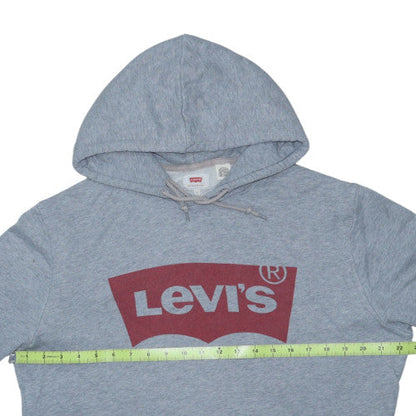 Levi's Men's Grey Logo Pullover Hoodie Size L Regular Fit