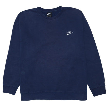 Nike Mens Blue 3XL Pullover Fleece Sweatshirt Crew Neck