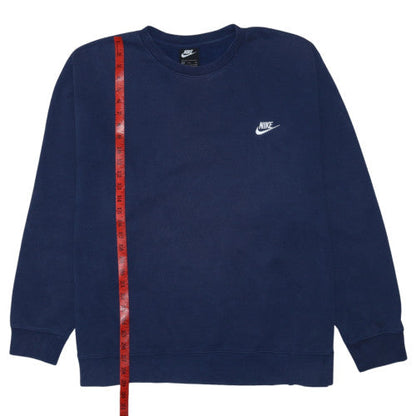 Nike Mens Blue 3XL Pullover Fleece Sweatshirt Crew Neck