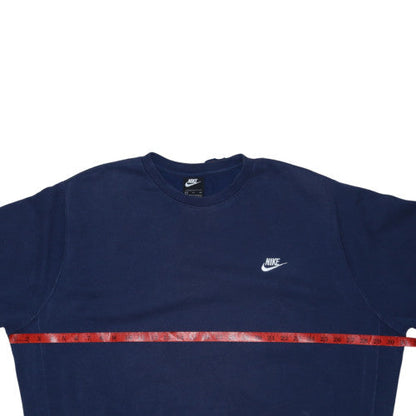 Nike Mens Blue 3XL Pullover Fleece Sweatshirt Crew Neck