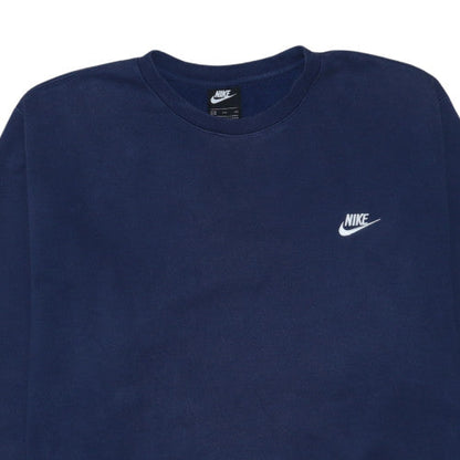 Nike Mens Blue 3XL Pullover Fleece Sweatshirt Crew Neck