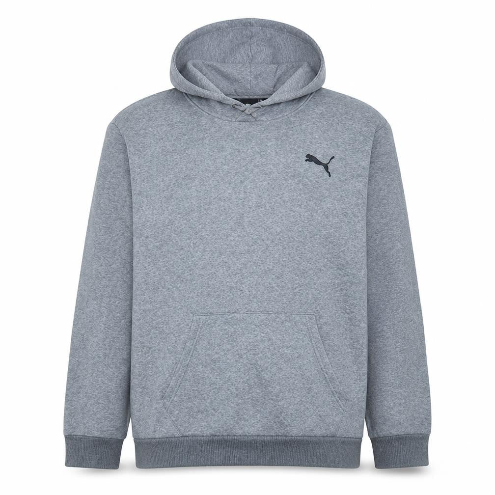 Puma Men’s Grey Pullover Hoodie 2XL Regular Fit Fleece Sportswear