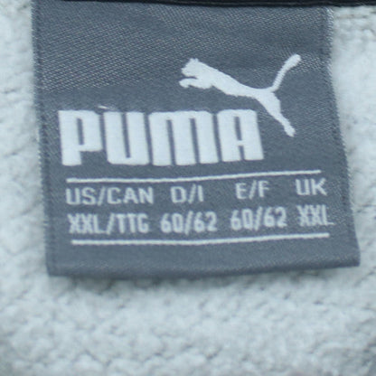 Puma Men’s Grey Pullover Hoodie 2XL Regular Fit Fleece Sportswear