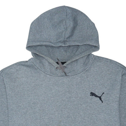 Puma Men’s Grey Pullover Hoodie 2XL Regular Fit Fleece Sportswear