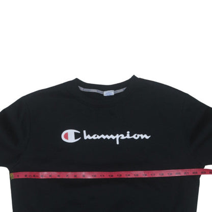 Champion Mens Black 2XL Pullover Sweatshirt Crew Neck Fleece