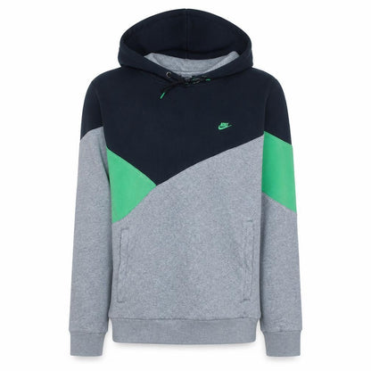 Nike Men’s Grey Pullover Hoodie S Logo Fleece Sportswear