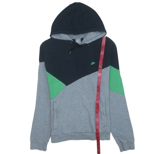 Nike Men’s Grey Pullover Hoodie S Logo Fleece Sportswear