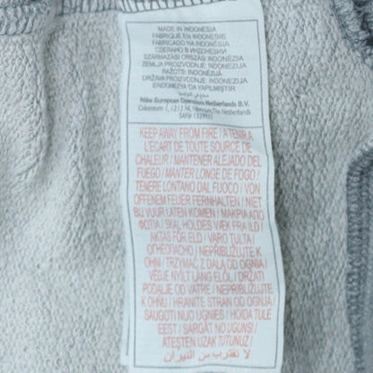 Nike Men’s Grey Pullover Hoodie S Logo Fleece Sportswear