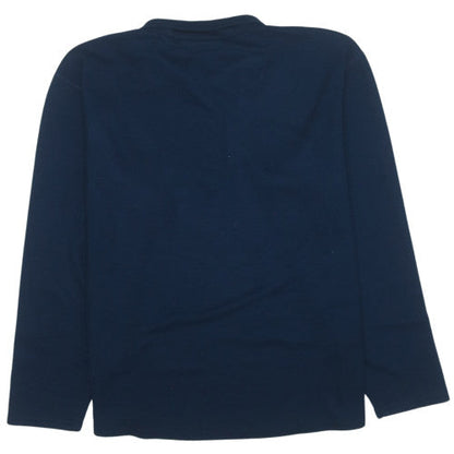 The North Face Men Blue Fleece 1/4 Zip Henley Sweatshirt M